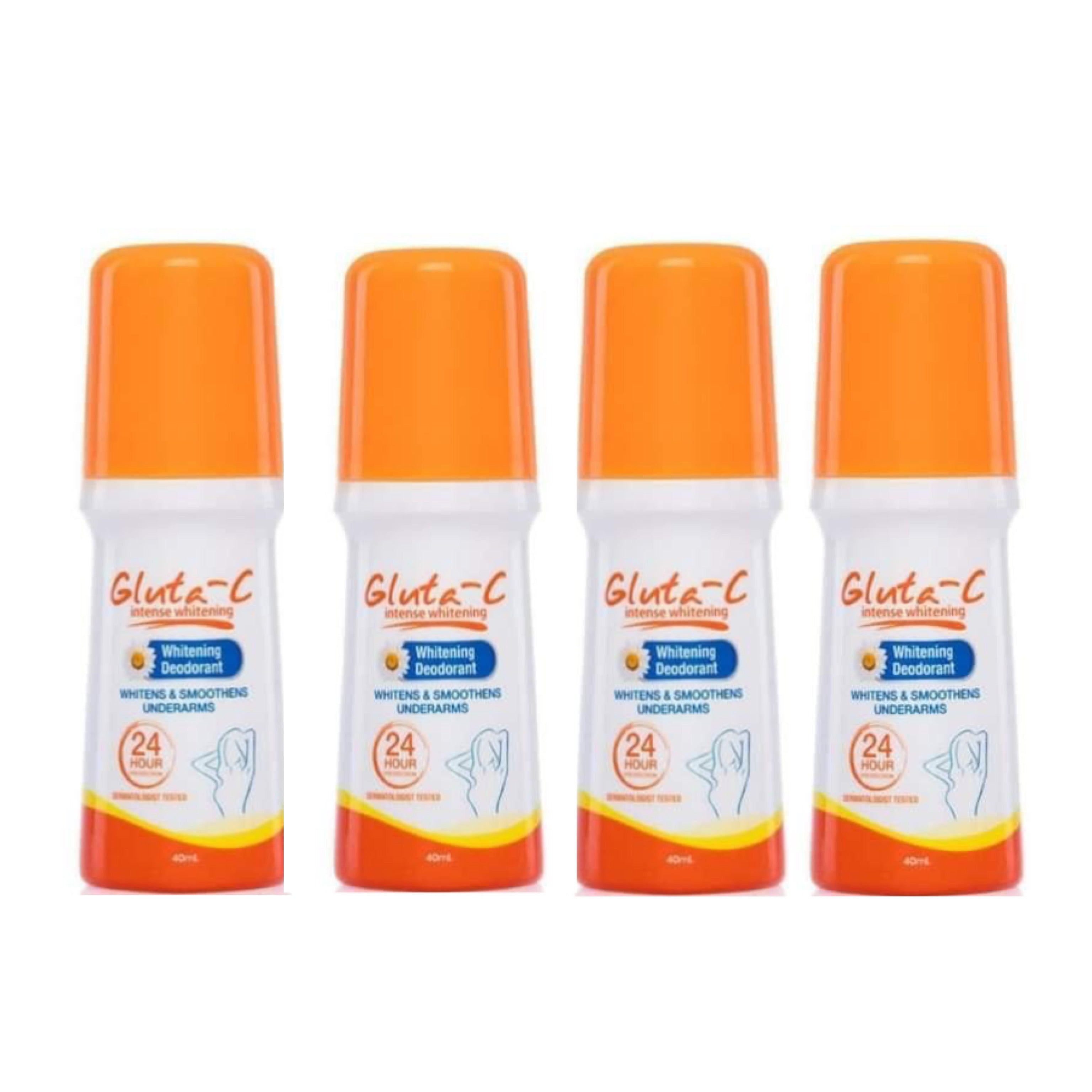 4 Bottles GLUTA-C Deodorant 40ml Each