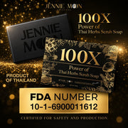 Jennie Moon 100X Power of Thai Herbs Scrub Soap 100g Thai herbal body cleansing bar designed to elevate your daily bathing routine.