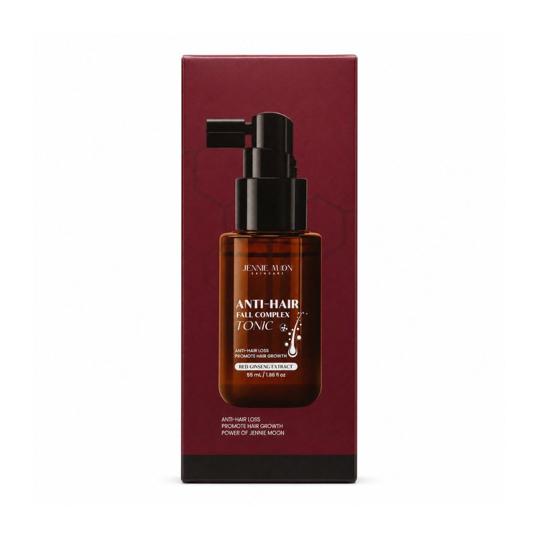 Jennie Moon Anti-Hair Fall Complex Scalp Tonic with Red Ginseng, 55ml features a lightweight daily formula.