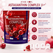 Jennie Moon Astaxanthin Complex Blink Q10+ Drink Mix with antioxidant-focused ingredients for everyday wellness support.