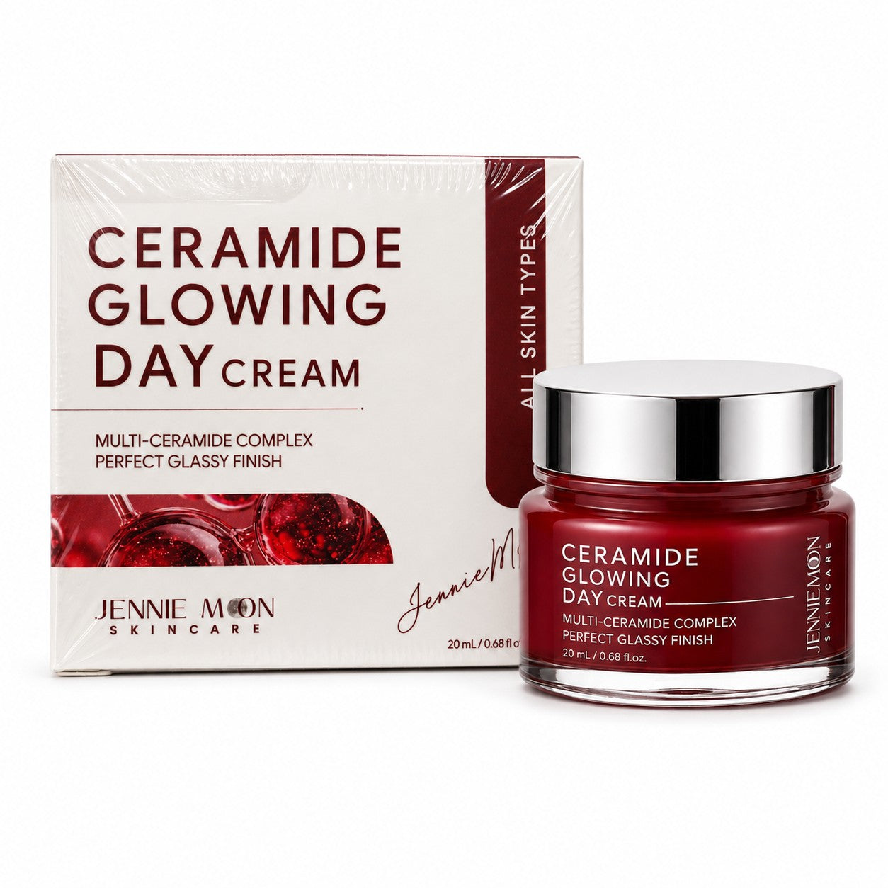 Jennie Moon Ceramide Glowing Day Cream 20ml daily facial moisturizer for soft and comfortably hydrated skin.