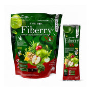 Jennie Moon Fiberry Apple Cider Vinegar Lipo XS daily fiber drink with convenient single-serve sachets.