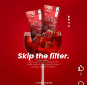 Jennie Moon Gluta Glow Lyco Blink lycopene-rich antioxidant drink supporting a vibrant daily routine