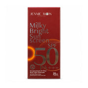 Jennie Moon Milky Bright Sunscreen SPF 50 PA+++ 25ml with an encapsulated UV filter formula.
