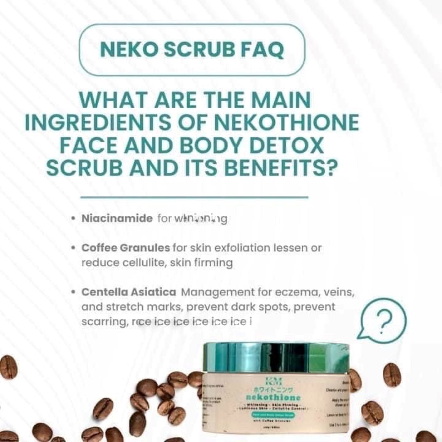 Kat Melendez Nekothione Face and Body Detox Coffee Scrub