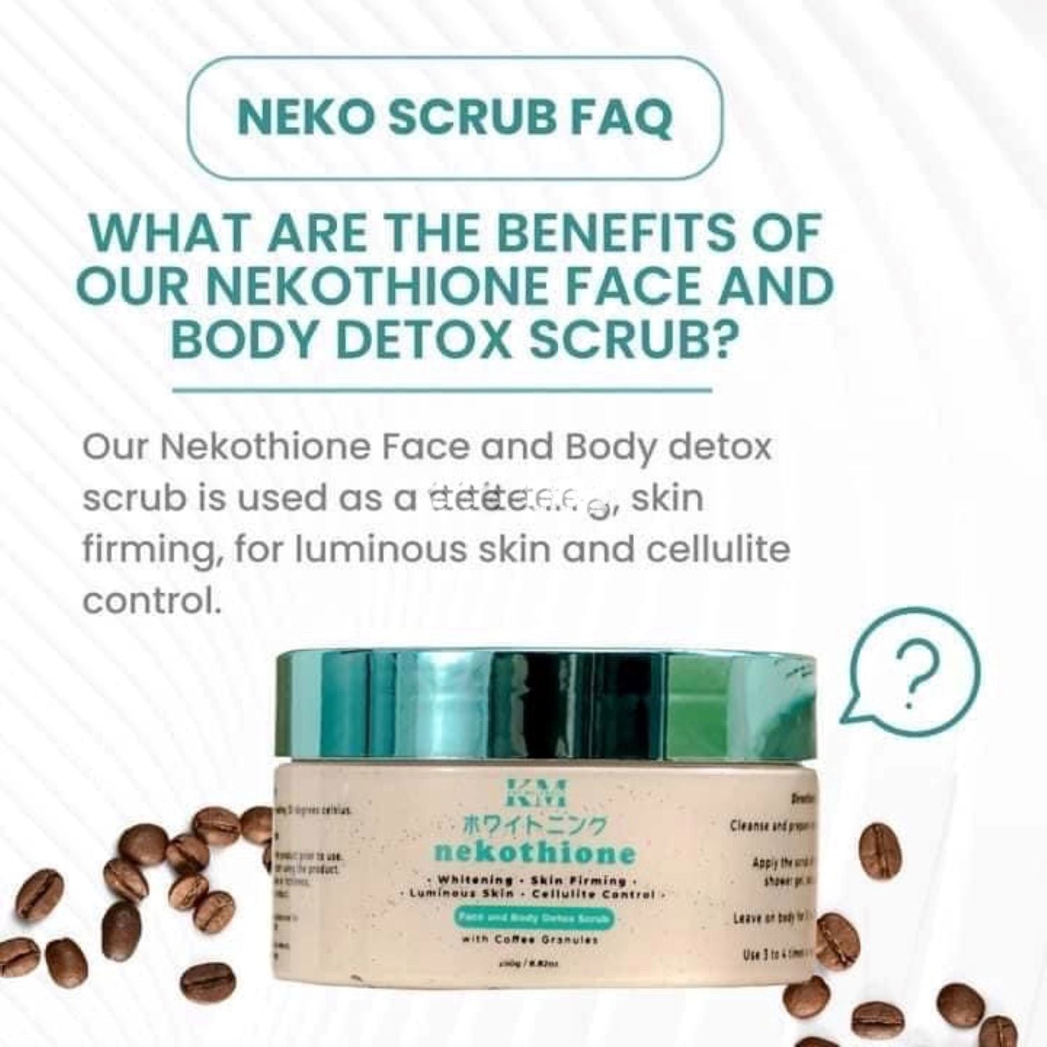 Kat Melendez Nekothione Face and Body Detox Coffee Scrub