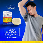 2 Bars Katialis Soap Sulfur Zinc Oxide Salicylic Acid, 90g