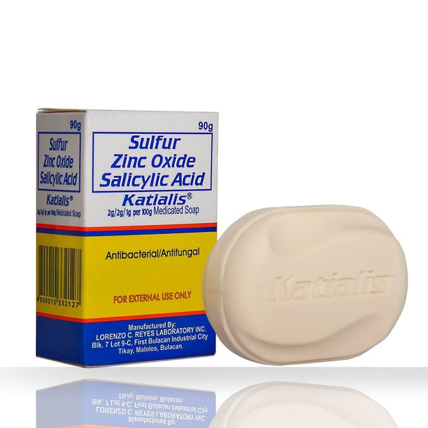 2 Bars Katialis Soap Sulfur Zinc Oxide Salicylic Acid, 90g