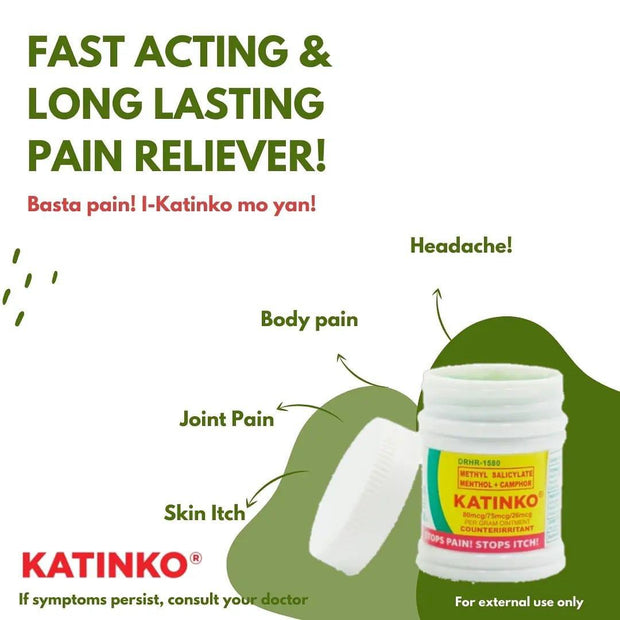 2 Jars Katinko Ointment, Pain & Itch Expert, 30g