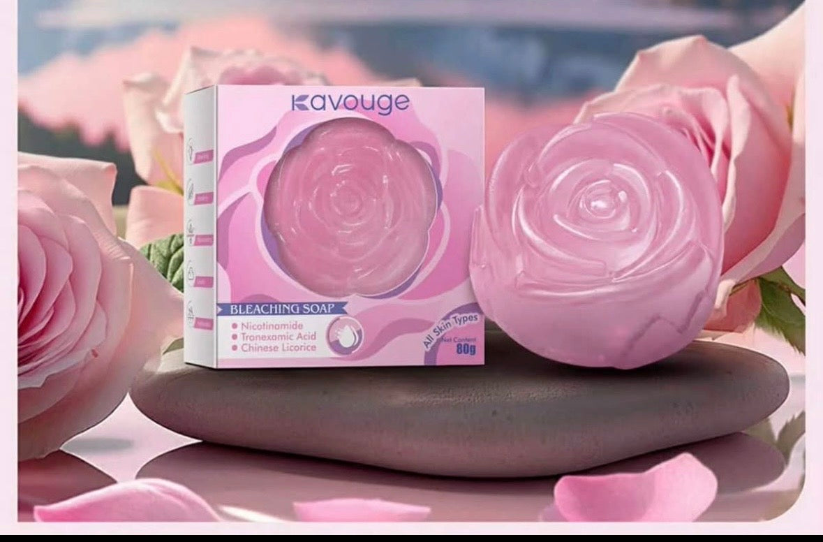 Kavouge Moisturizing Beauty Soap with Tranexamic Acid & Shea Butter 80g ideal for daily bathing routine