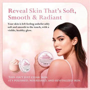 Kavouge Shower Salt Body Scrub with Niacinamide and Sakura Scent 300g ideal for daily shower exfoliation routine