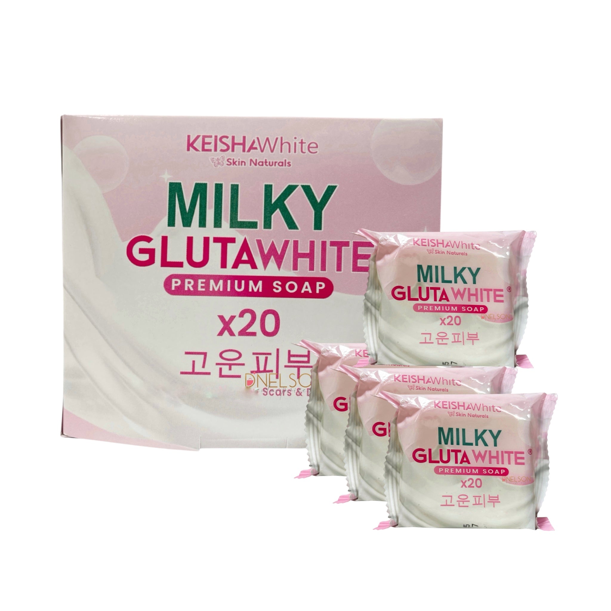 Keisha White Skin Naturals Milky GlutaWhite Premium Soap 10 Bars for a creamy moisture boost and smooth-feeling skin.