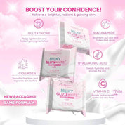 KEISHA White Skin Naturals Milky GlutaWhite Premium Soap with moisture-rich formula for smooth-feeling skin.