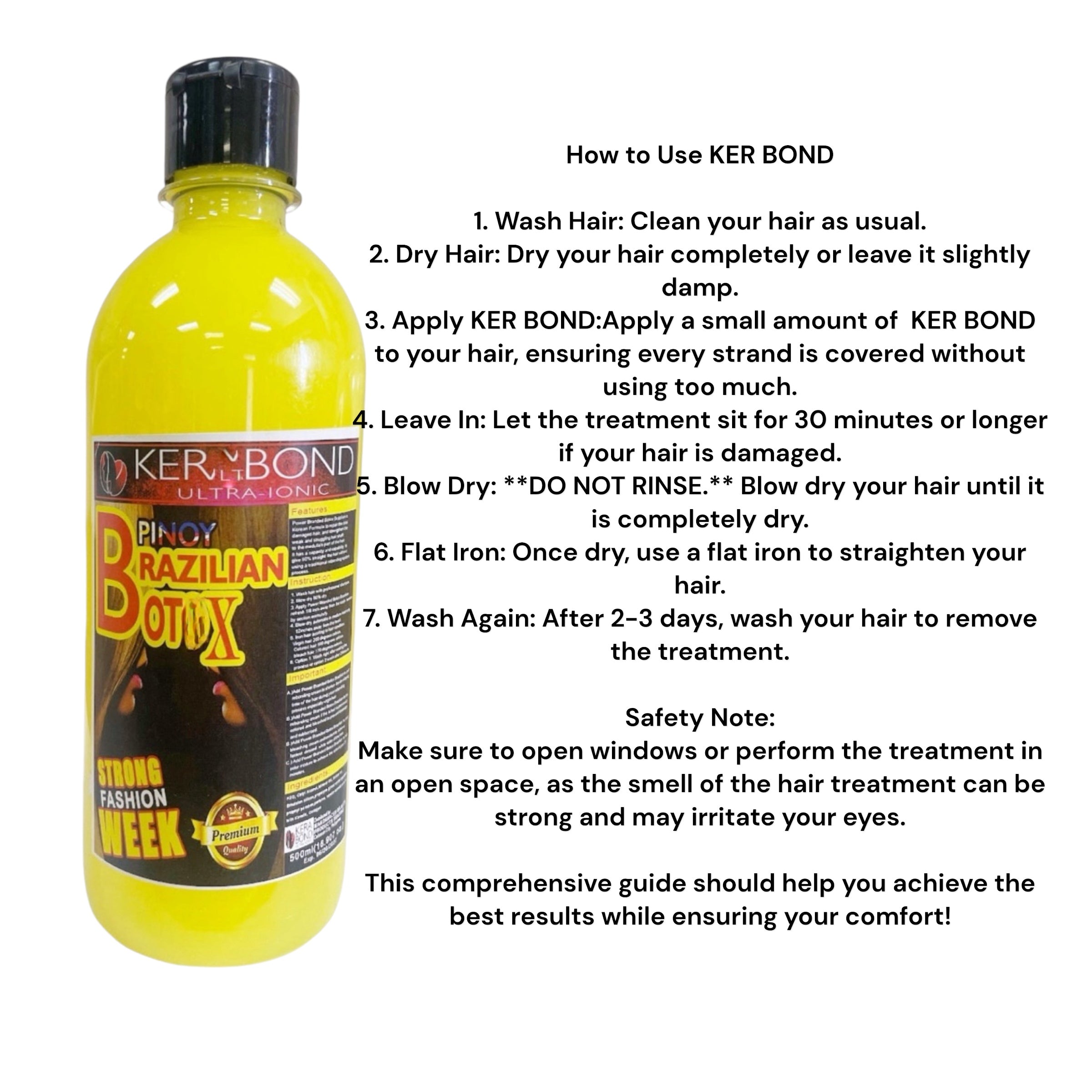 Kerabond Ultra-Ionic Pinoy Brazilian Hair Botox, 500ml