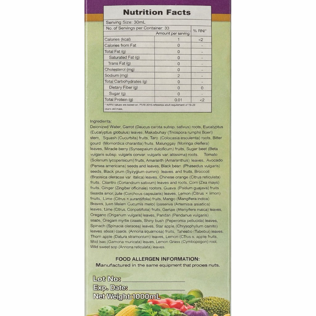 KINGS HERBAL Plus Fruits Vegetables & Herb Fusion Food Supplement 1000ml plant-based drink designed for everyday use