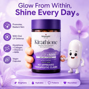 Kirameki Kirathione 570mg capsule with a clearly presented nutritional profile.