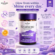 Kirameki Kirathione comprehensive formula with vitamins C, E and supporting B vitamins.