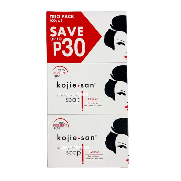 Original Kojie San Kojic Acid Soap 100g x 3 Bars