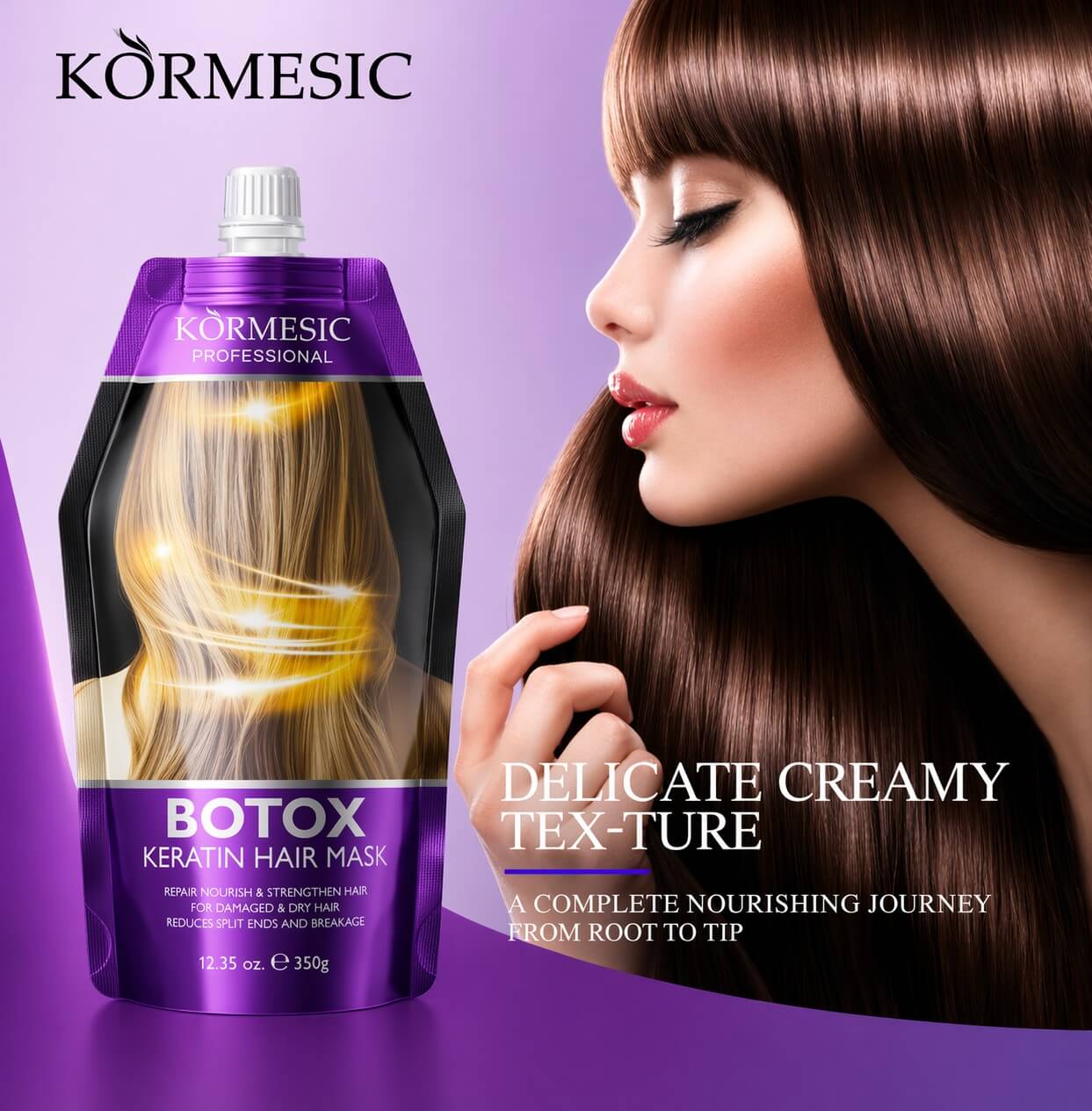 KORMESIC Professional Keratin Hair Mask Duo manufacturer and product information for professional hair care use