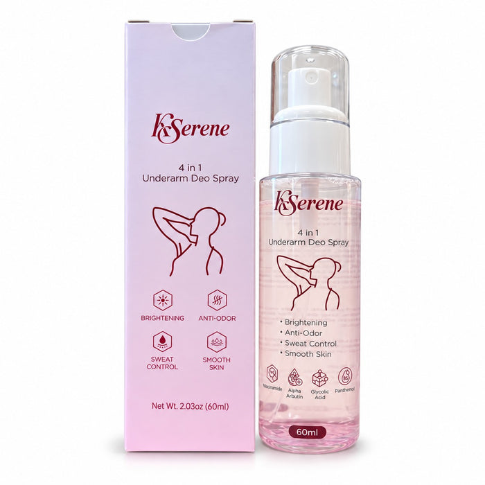 KSerene 4-in-1 Underarm Deo Spray 60ml for everyday freshness and comfortable underarm care