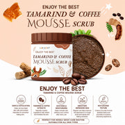 LAB SOAP Tamarind & Coffee Mousse Scrub with tamarind and coffee extracts for a refreshing cleansing experience.
