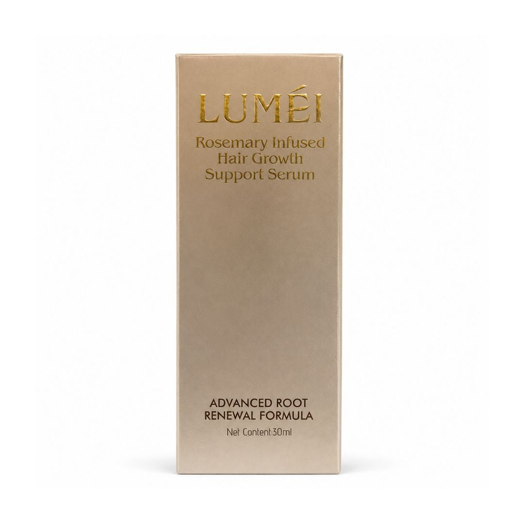 LUMÉI Rosemary Infused Hair Growth Support Serum 30ml lightweight serum for scalp and hair care routines.
