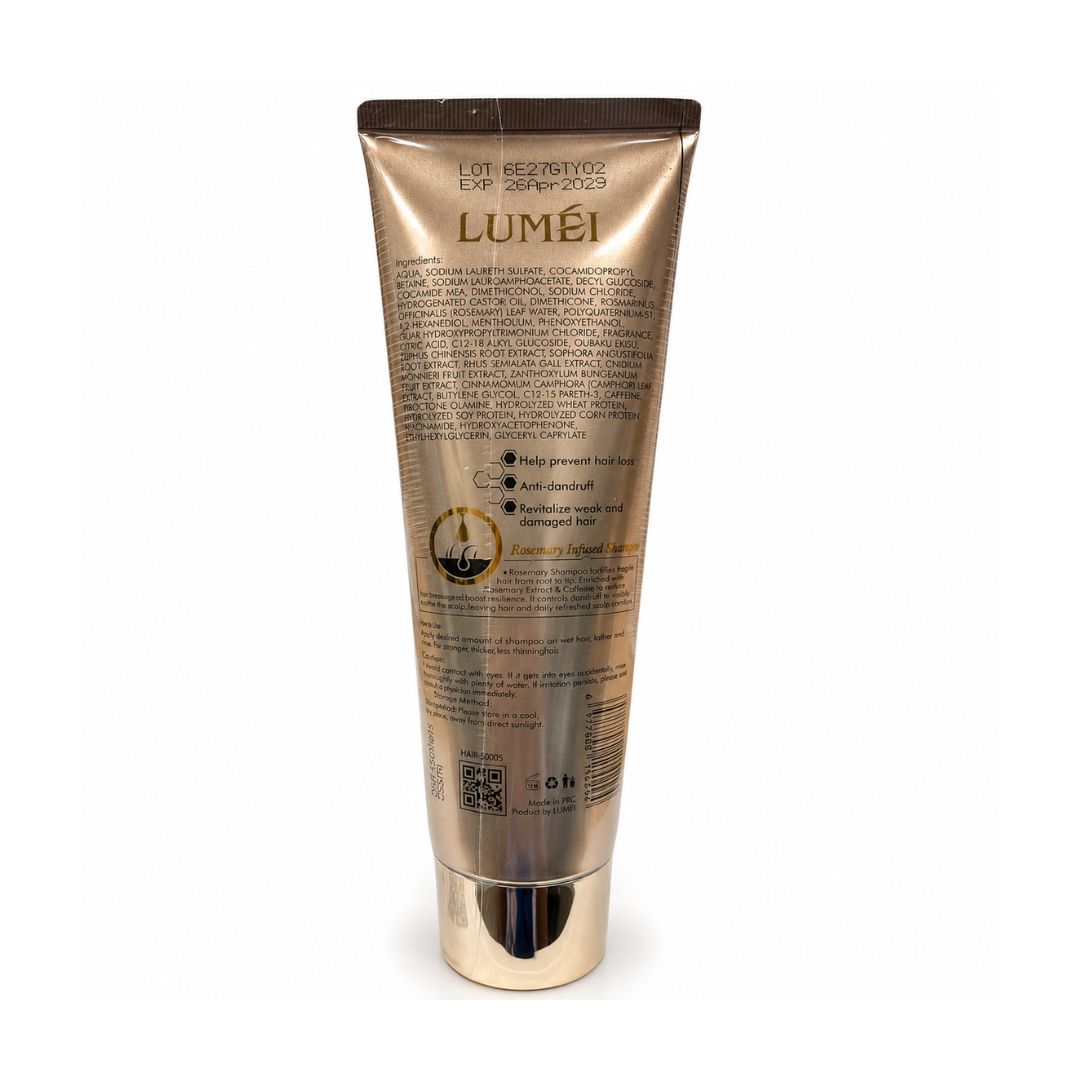 LUMÉI Rosemary Infused Shampoo 255ml for smooth, refreshed, and manageable hair
