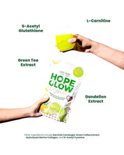 LUNA AURA HOPE GLOW Crystal Honeydew Green Tea & Dandelion made with natural ingredients for daily enjoyment