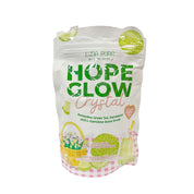 LUNA AURA HOPE GLOW Crystal Honeydew Green Tea & Dandelion relaxing beverage for stress relief and calm moments