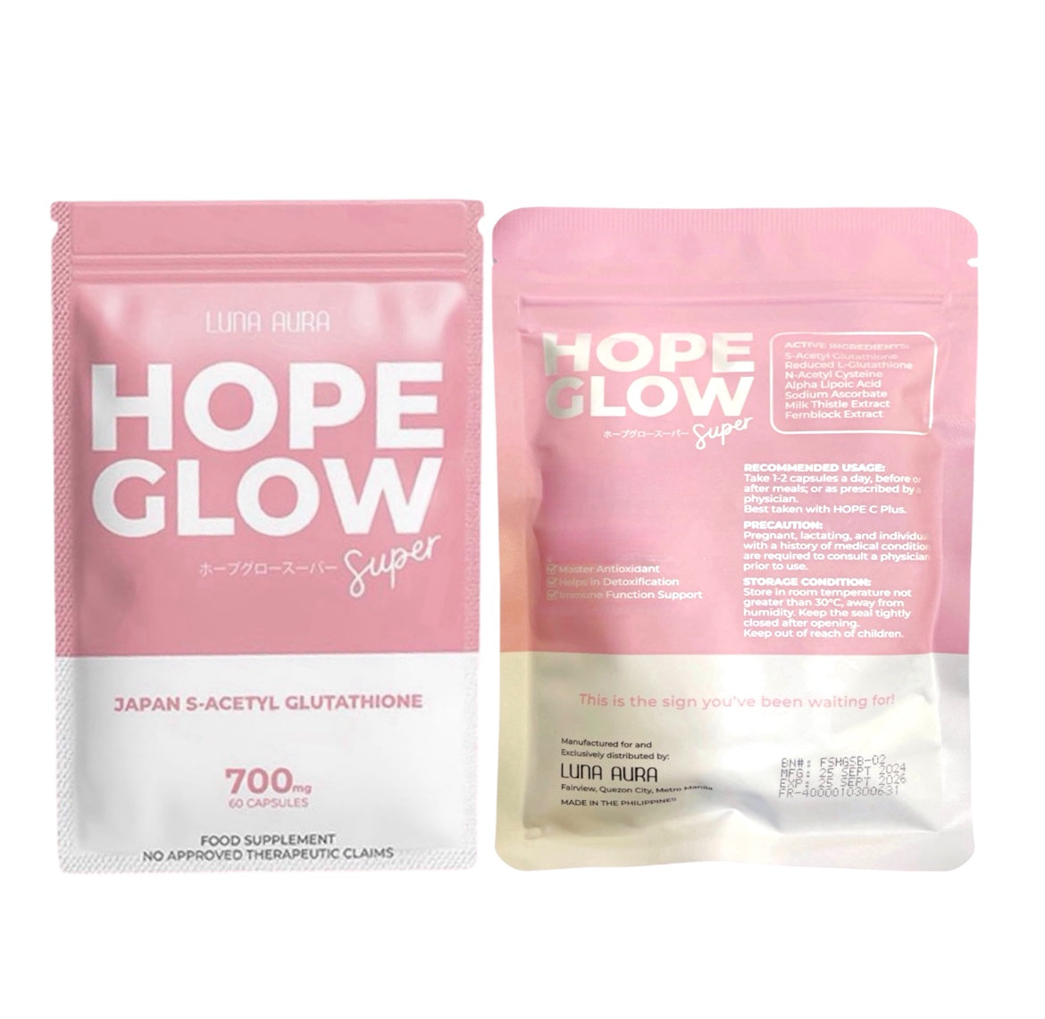 Luna Aura HOPE GLOW Super 700mg (60 Capsules)