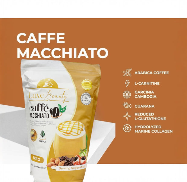 Luxe Beauty 1 KILO Caffe MACCHIATO Drink Mix By Anna Magkawas