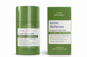 Luxe Organix Acne Defense Mugwort Clay Stick 52g smooth creamy texture for effortless glide on skin