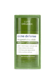 Luxe Organix Acne Defense Mugwort Clay Stick 52g with salicylic acid sulfur and witch hazel for balanced skin appearance