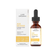 Luxe Organix Age Reverse Collagen Glow Serum 30ml for daily skincare routine

