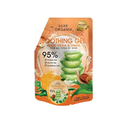 Luxe Organix Aloe Vera & Snail Soothing Gel 95% 100ml Sachet for deep moisturizing care

