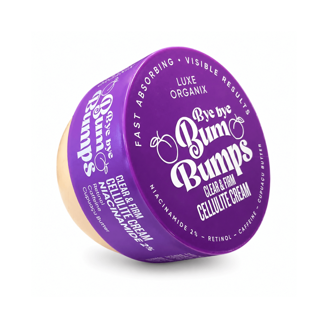 Luxe Organix Bye Bye Bum Bumps Retinol and Caffeine Infused Body Cream for Smooth Looking Skin Care