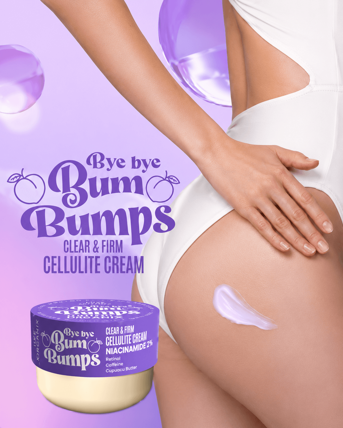 Luxe Organix Bye Bye Bum Bumps Smoothing Body Moisturizer for Soft, Supple and Firm Looking Skin