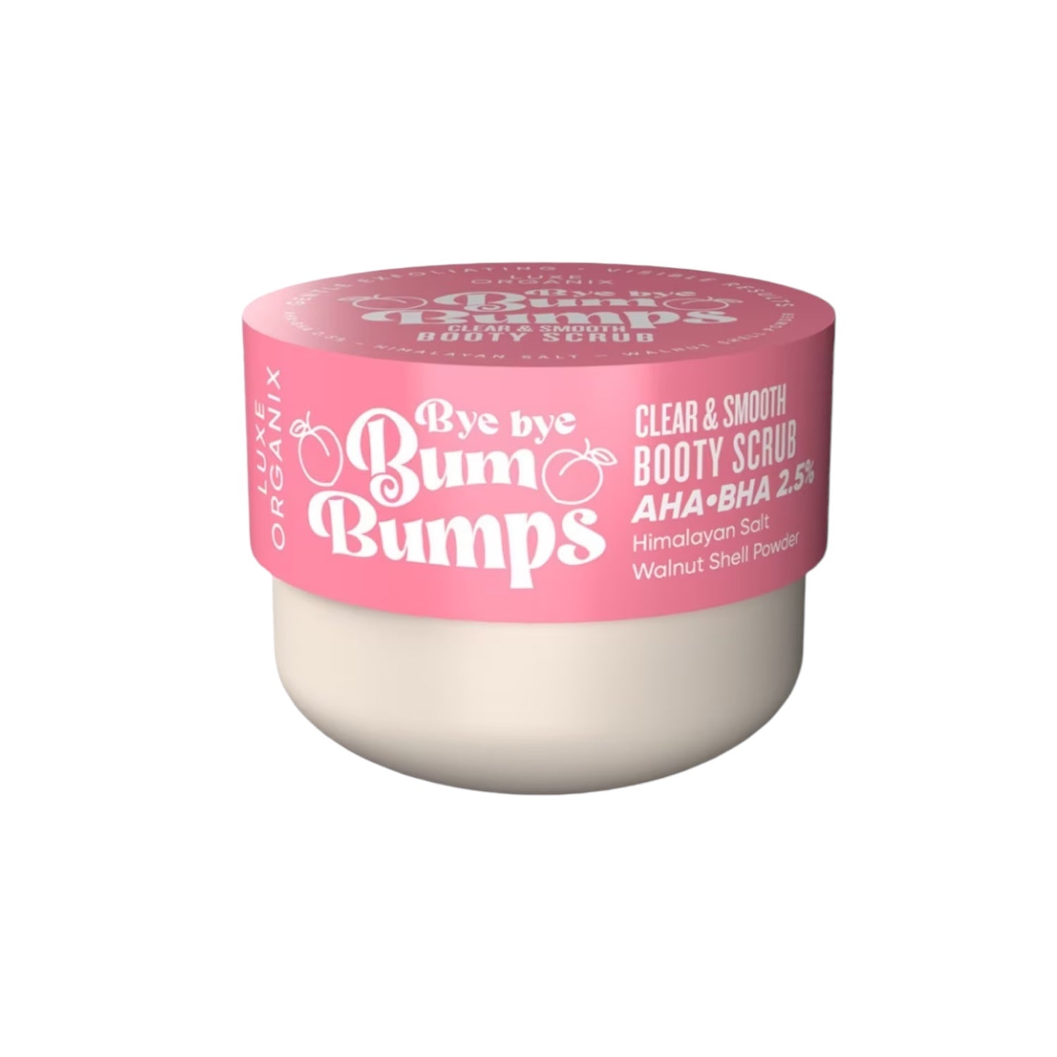 Luxe Organix Bye Bye Bum Bumps Scrub helps achieve clear skin feel

