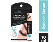 Luxe Organix Castor Oil Serum nourishing lash and brow enhancing formula with red ginseng and helichrysum for daily conditioning.