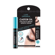 Luxe Organix Castor Oil Serum – Nourishing Lash & Brow Enhancing Formula with Red Ginseng & Helichrysum – Paraben-Free, Hexane-Free, Natural Lash Conditioning – 10ml