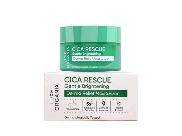 LUXE ORGANIX Cica Rescue Gentle Brightening Derma Relief Moisturizer 50g