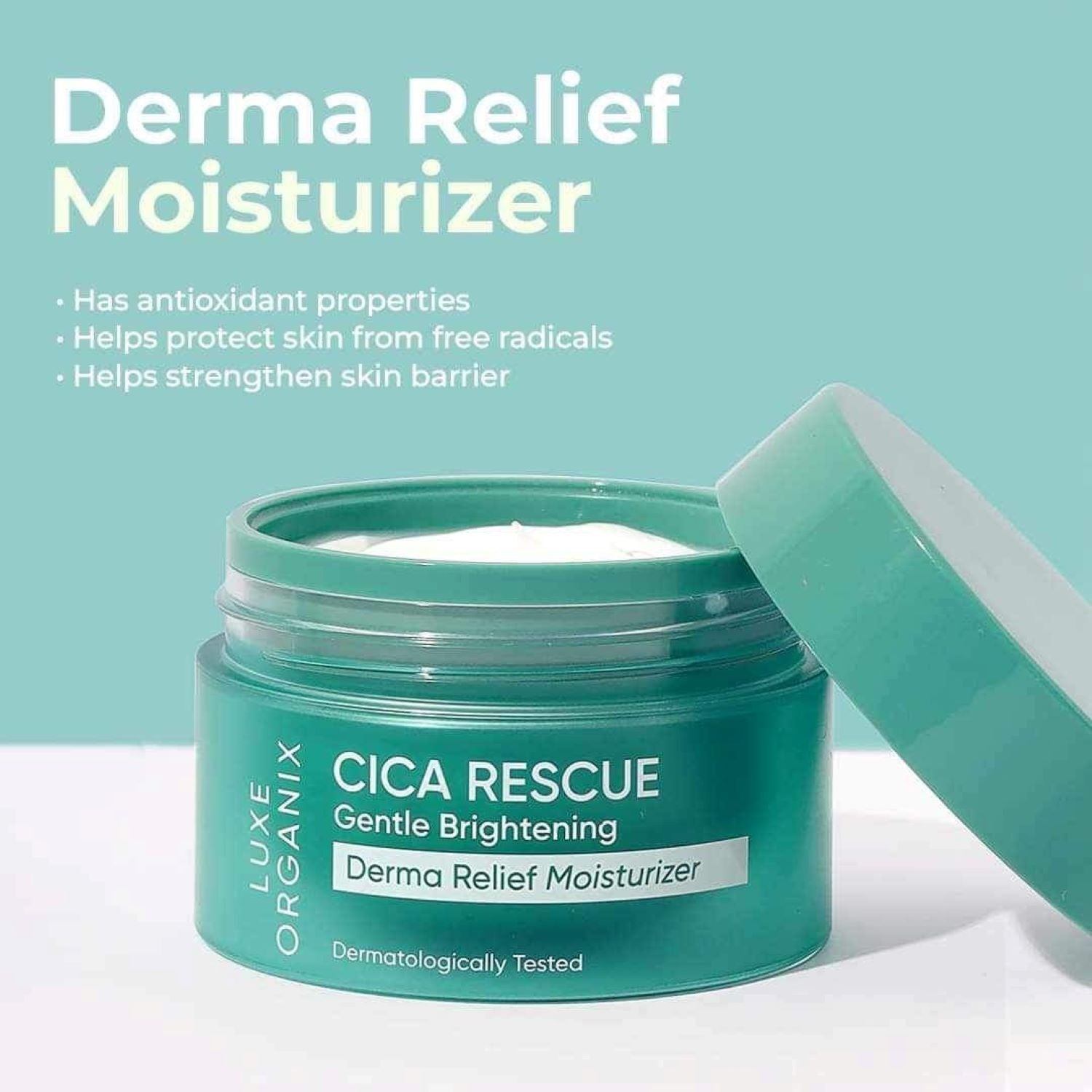 LUXE ORGANIX Cica Rescue Gentle Brightening Derma Relief Moisturizer 50g