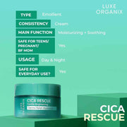 LUXE ORGANIX Cica Rescue Gentle Brightening Derma Relief Moisturizer 50g