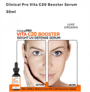 Luxe Organix Clinical Pro Vita C20 Booster Serum 30ml with vitamin C support

