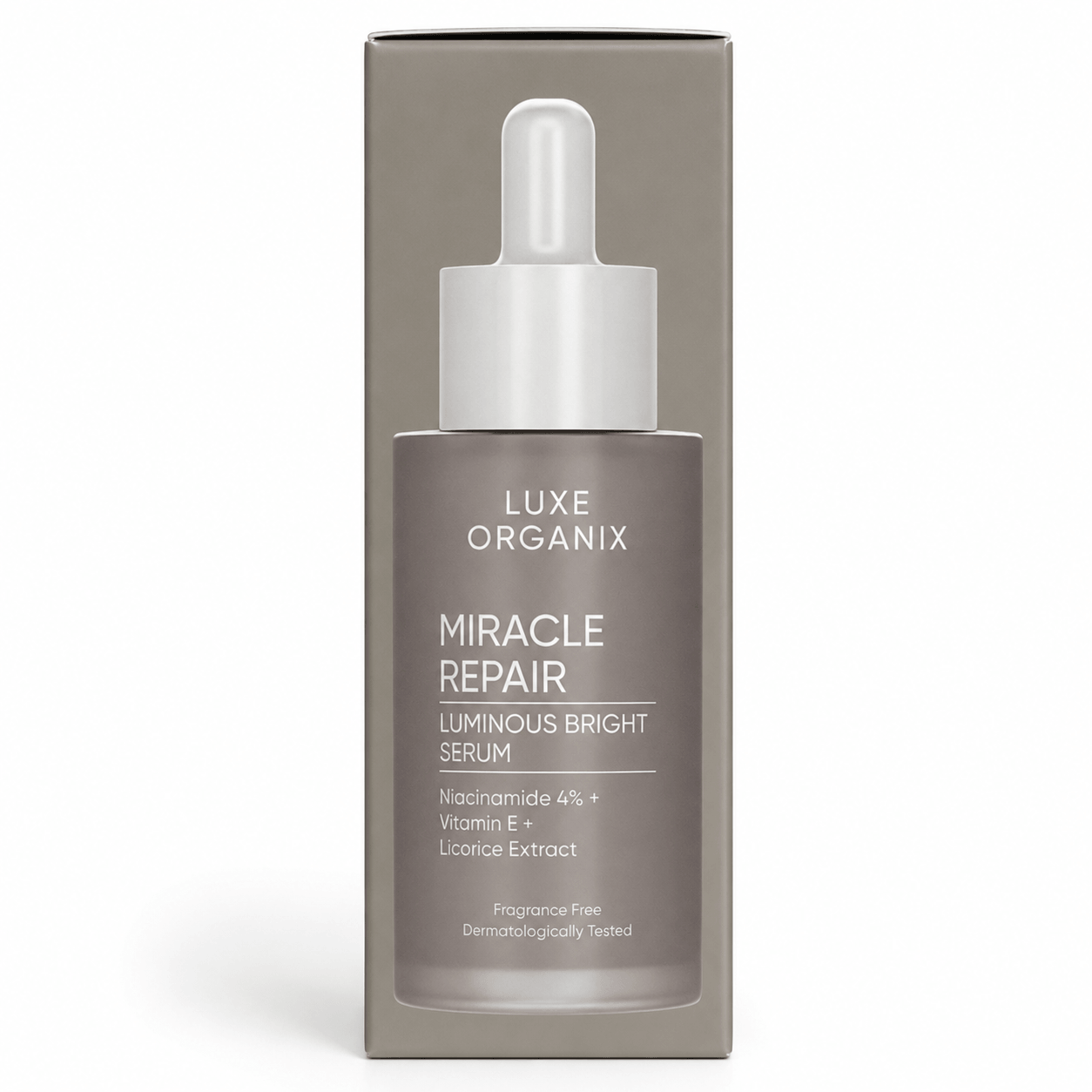 Luxe Organix Miracle Repair Luminous Bright Serum Radiant Skin Barrier Care with Lightweight Fast Absorbing Formula