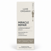 Luxe Organix Miracle Repair Luminous Bright Serum with Licorice Extract and Moisture Supporting Skin Care Formula