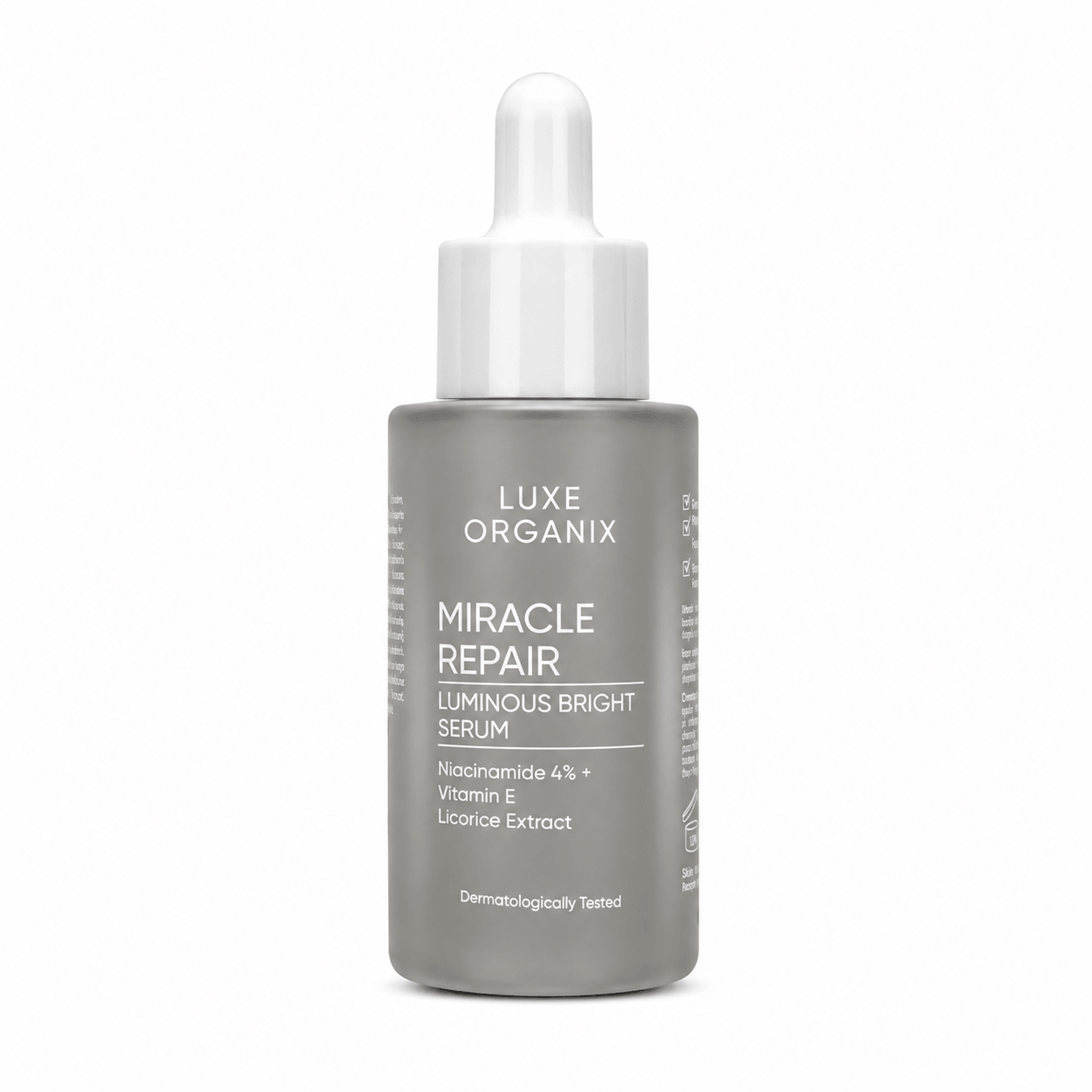 Luxe Organix Miracle Repair Luminous Bright Serum Fast Absorbing Face Serum with Comfortable Non Greasy Finish