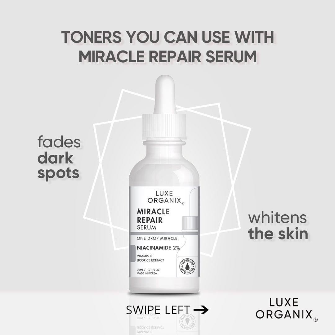 Luxe Organix Miracle Repair Serum Niacinamide 4% with Vitamin E 30ml