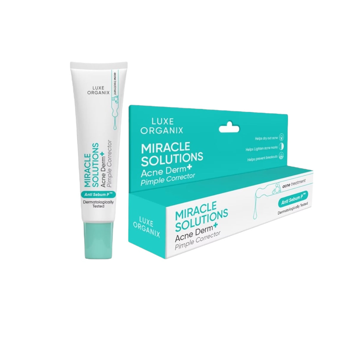 Luxe Organix Miracle Solutions AHA BHA Spot Corrector designed for targeted application

