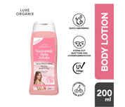 Luxe Organix Niacinamide + Alpha Arbutin Body Lotion features a lightweight texture

